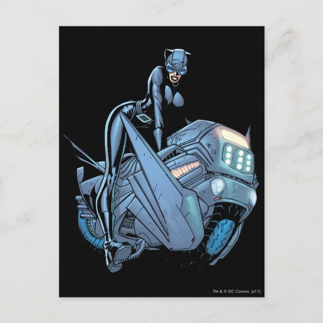 Catwoman and bike postcard (Front)