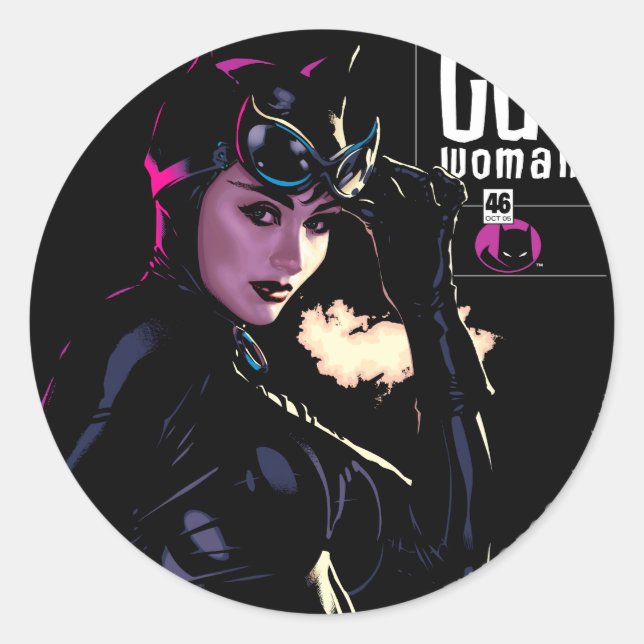 Catwoman Classic Round Sticker (Front)