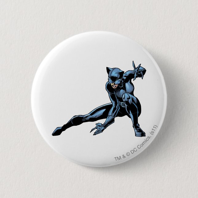 Catwoman crouches 2 inch round button (Front)