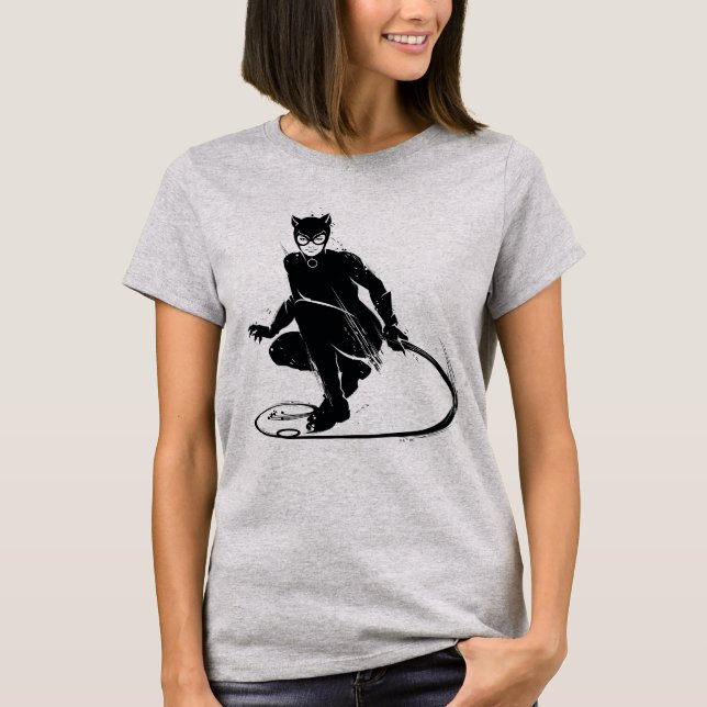 Catwoman Ink Brush Pose T-Shirt (Front)