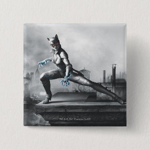 Catwoman - Lightning 2 Inch Square Button