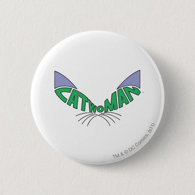 Catwoman Logo Green 2 Inch Round Button (Front)