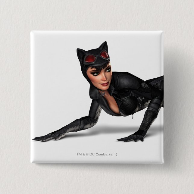 Catwoman Lurking 2 Inch Square Button (Front)