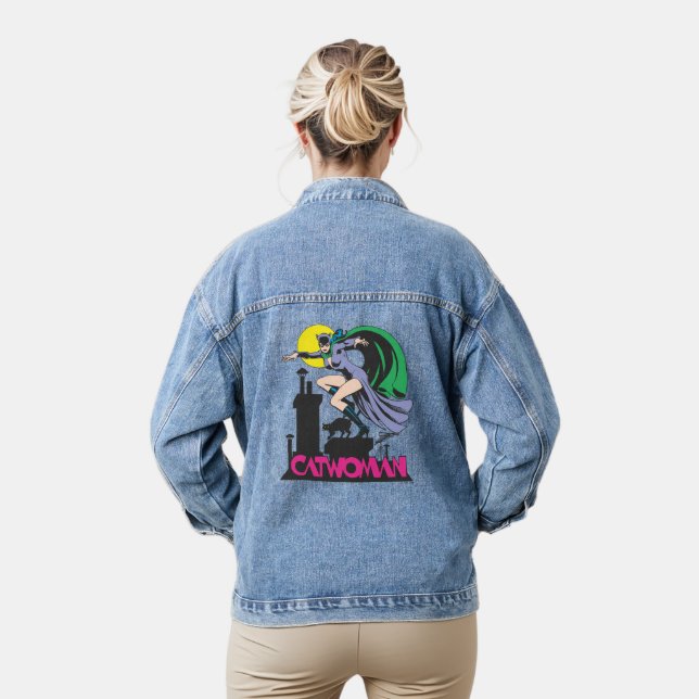 Catwoman & Pink Name Denim Jacket (Model)