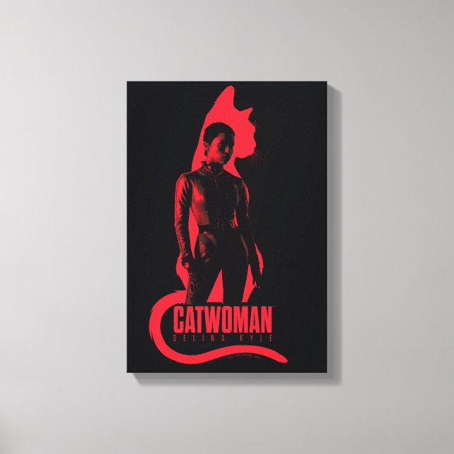 Catwoman Selina Kyle Cat Silhouette Canvas Print (Front)
