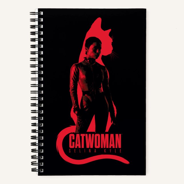 Catwoman Selina Kyle Cat Silhouette Notebook (Front)