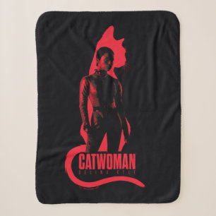 Catwoman Selina Kyle Cat Silhouette Sherpa Blanket