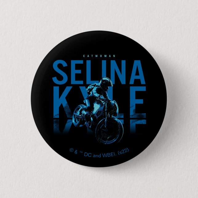 Catwoman Selina Kyle Motorcycle 2 Inch Round Button (Front)
