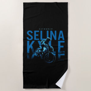 Catwoman Selina Kyle Motorcycle Beach Towel