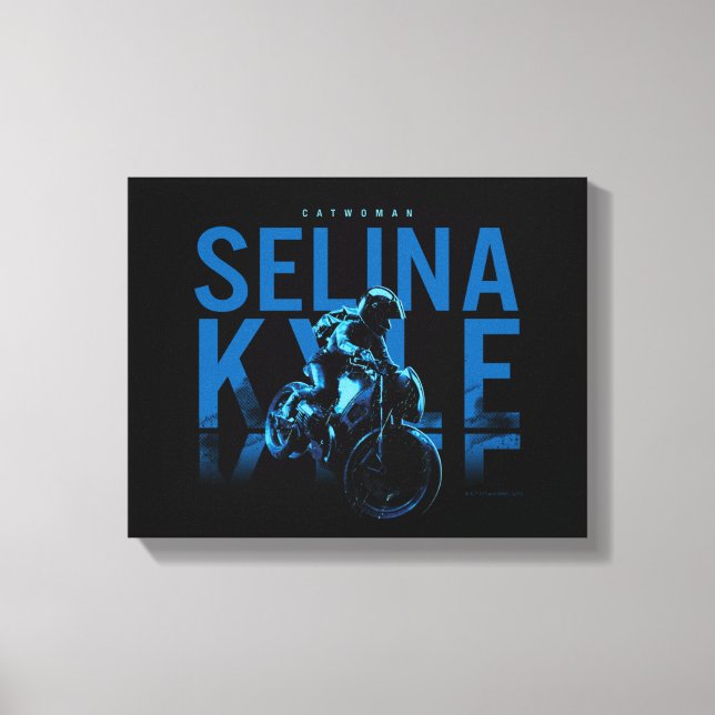 Catwoman Selina Kyle Motorcycle Canvas Print (Front)