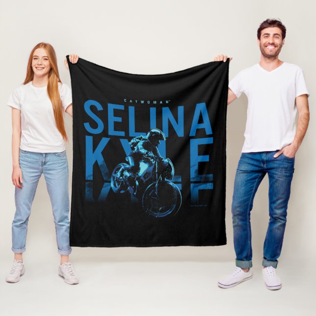 Catwoman Selina Kyle Motorcycle Fleece Blanket (In Situ)