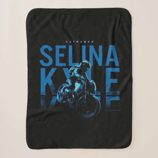 Catwoman Selina Kyle Motorcycle Sherpa Blanket (Front)