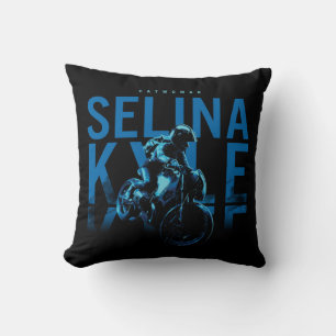 Catwoman Selina Kyle Motorcycle Throw Pillow