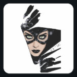 Catwoman The Claws Are Out Cover Illustration Square Sticker<br><div class="desc">Catwoman tears through the page in this awesome comic cover illustration! Capture this femme fatale on a graphic tee,  wall art print,  and many more custom Zazzle products perfect for gifting or treating yourself!</div>