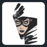 Catwoman The Claws Are Out Cover Illustration Square Sticker<br><div class="desc">Catwoman tears through the page in this awesome comic cover illustration! Capture this femme fatale on a graphic tee,  wall art print,  and many more custom Zazzle products perfect for gifting or treating yourself!</div>