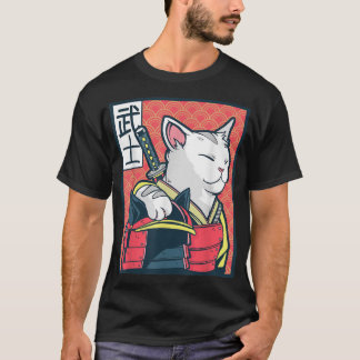Catzilla  Ancient Japanese Cat Art  Vintage Ninja  T-Shirt