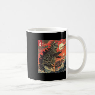 Catzilla Attacking Japan Funny Cute Cat Anime Styl Coffee Mug