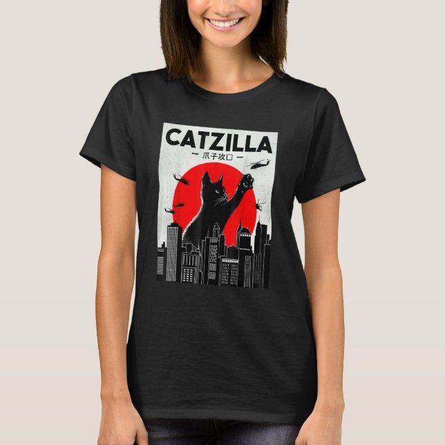 Catzilla  Ca   Cat  Cat T-Shirt (Front)