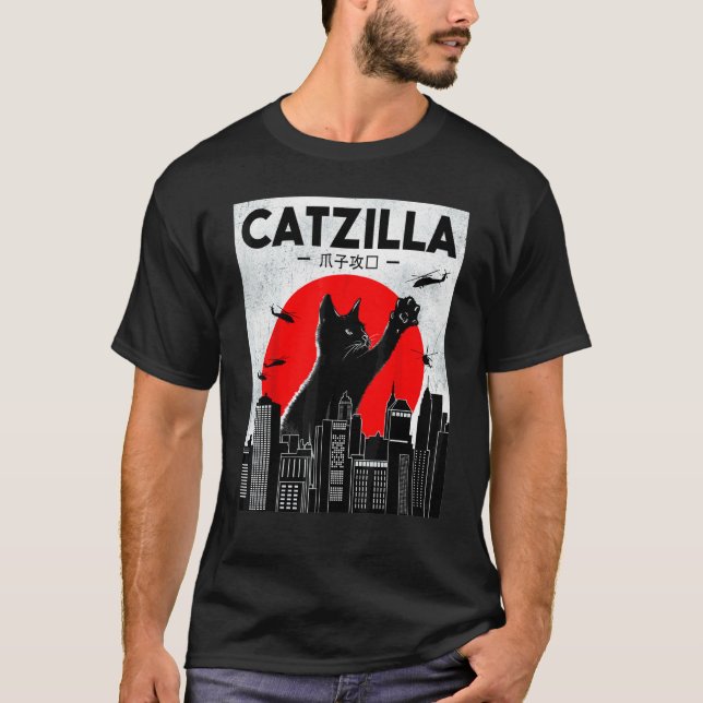 Catzilla  Cat  Cat Cat T-Shirt (Front)