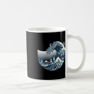 Catzilla Cat Japanese Art Funny Cat Gifts For Men Coffee Mug