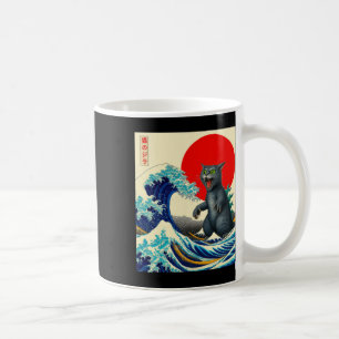 Catzilla Cat Japanese Art Funny Cat Gifts For Men  Coffee Mug