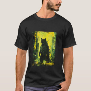 Catzilla Cat Japanese Art Funny Cat Gifts For Men T-Shirt