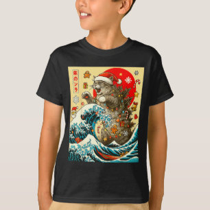 Catzilla Cat Japanese Art Funny Xmas For Men Women T-Shirt