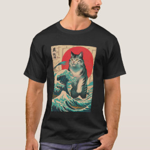 Catzilla Cat Japanese Art Vintage Funny Cute Cat A T-Shirt