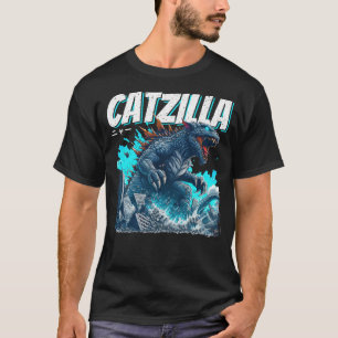 Catzilla Cool Cat For Men Women Kids Cat Lover T-Shirt
