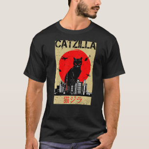 Catzilla Cute Cat Stuff For Cat Cat Mom Cat Dad Ca T-Shirt