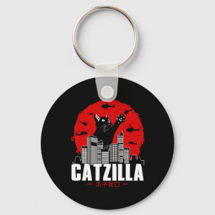 Catzilla Cute Cat Stuff For Cat Lover Keychain