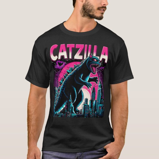 CATZILLA Epic Battle of Colossal Cats T-Shirt (Front)