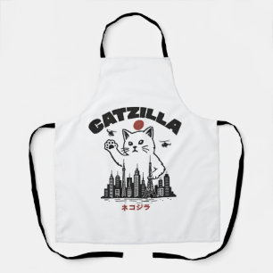 Catzilla – Funny Cat Godzilla Parody Apron
