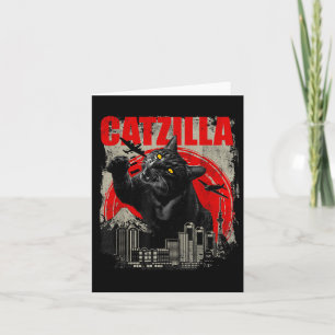 Catzilla - Funny Cat Lover Kitten Kitty Short Slee Card