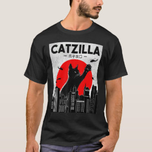 Catzilla Funny Cat Shirt, Funny Cat T-shirt, Cat L T-Shirt