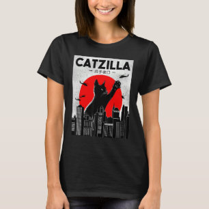 Catzilla Funny Cat Shirt, Funny Cat T-shirt, Cat L T-Shirt