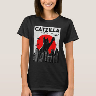 Catzilla Funny Cat Shirt, Funny Cat T-shirt, Cat L T-Shirt
