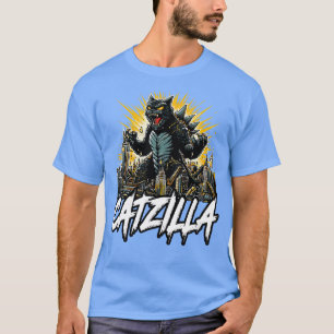 Catzilla Funny Feline Fury Unleashed T-Shirt