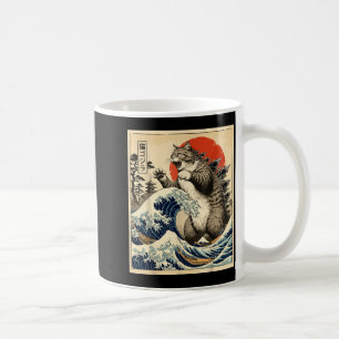 Catzilla Japanese Art Cat Lover Graphic Print Men Coffee Mug