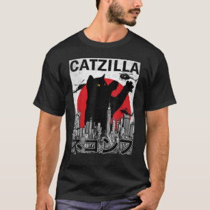 Catzilla Japanese Vintage Sunset Classic T-Shirt