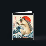 Catzilla Siamese Cat Japanese Art Funny Siamese Ca Card<br><div class="desc">Catzilla Siamese Cat Japanese Art Funny Siamese Cat Gifts</div>