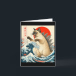 Catzilla Siamese Cat Japanese Art Funny Siamese Ca Card<br><div class="desc">Catzilla Siamese Cat Japanese Art Funny Siamese Cat Gifts</div>