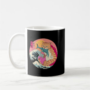 Catzilla Vintage Cute Cat Art Japanese Cat Lover F Coffee Mug