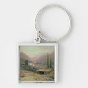 Caucasian Canyon, 1893 Keychain