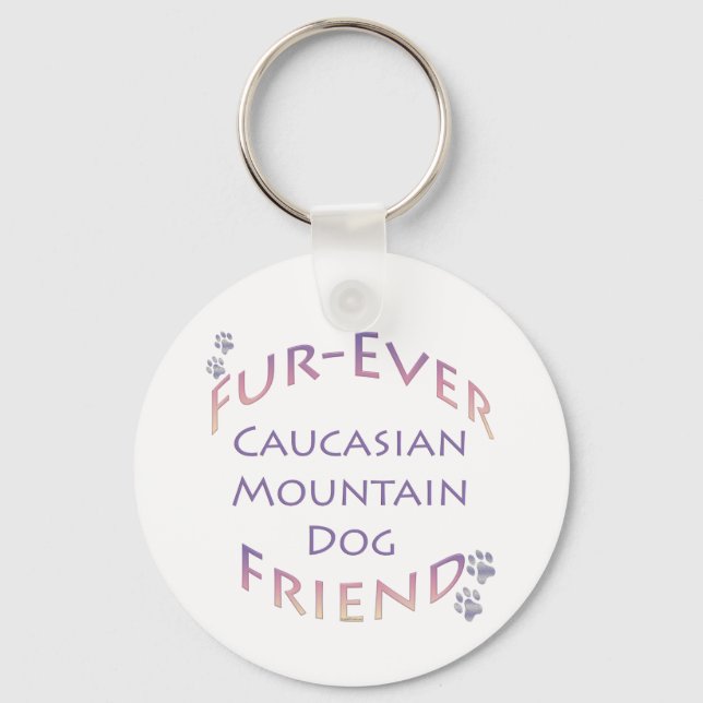 Caucasian Mountain Dog Furever Keychain (Front)