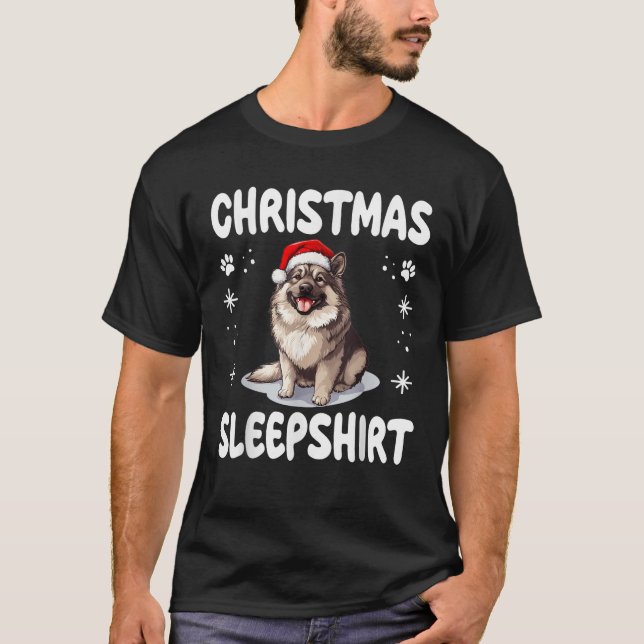Caucasian Ovcharka Dog Nightgown Pajama Christmas  T-Shirt (Front)