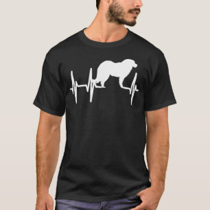 Caucasian Shepherd Heartbeat Dog Mom Dad Pet T-Shirt
