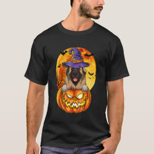 Caucasian Shepherd Witch Pumpkin Halloween Dog T-Shirt