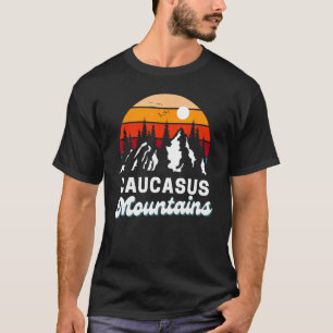 Caucasus Mountains Outdoor Hiking Nature Retro Sou T-Shirt
