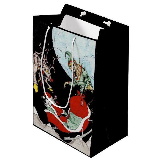 cauchemar de Noël Sac cadeau personnalisé (Devant Angle)